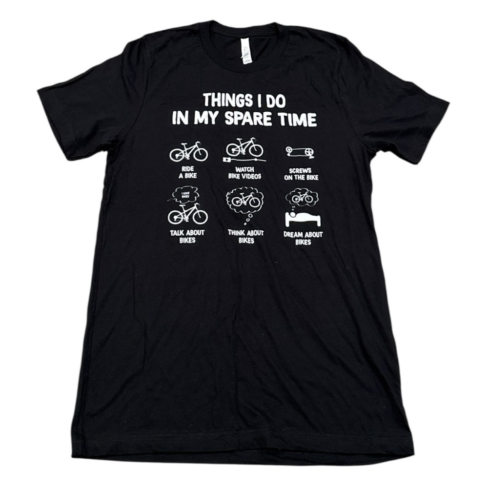 Men's Black Graphic Tee - Bike Enthusiast Design
